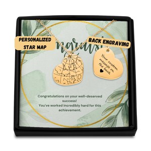 Personalisierte Geschenk für Tochter, Sternkarte Halskette, genaue Sternkarte nach Datum und Ort, Geschenk graduiert für sie, graduierten Schmuck