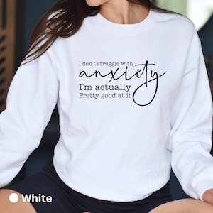 Funny Anxiety Sweatshirt • Gift for Anxious Friend • Mental Health Crewneck • Anxiety Awareness Gift • Introvert Sweater • Homebody Sweater
