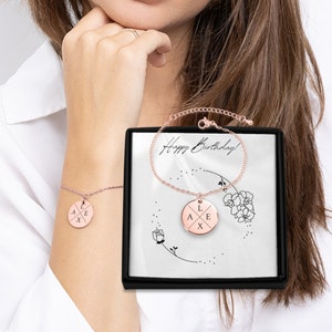 Aangepaste initiaal armband, gepersonaliseerde sieraden, verjaardagsarmband, gouden armband voor vrouwen, armband familiebrieven, verjaardagscadeau voor haar