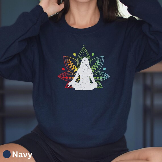 Lotus Flower Yoga Sweatshirt • Lotus Sweater Vintage Floral