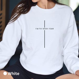 Faith over Fear Sweatshirt • Psalm 34 Christian Sweatshirt • Minimal Christian Shirt • Bible Verse • Religious Sweater • Faith Crewneck