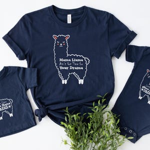 Mama Llama & Little Llama Matching Tshirts • Mama Llama No Drama Shirt • Llama Kids/Baby Shirt • Mommy and Me Matching Tee • Mama and Mini