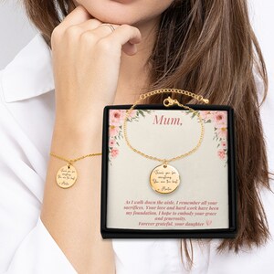 Bracelet écriture manuscrite personnalisé pour la mère de la mariée, Écriture manuscrite, Bijoux personnalisés, Bijoux de mariage, Carte postale personnalisée