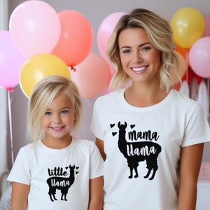Mama Llama Squad Shirt • Little Llama & Baby Llama Matching Tshirts • Llama Kids/Baby Shirt • Mommy and Me Matching Llama Tee •Mama and Mini