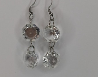 Pendientes colgantes de cristal