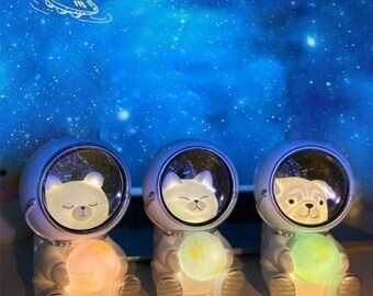 Luce notturna a LED per animali domestici astronauta