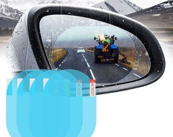 4x película impermeable para espejo retrovisor de coche