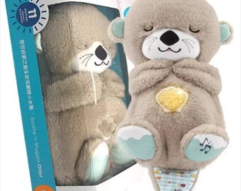 Breathing Otter Baby Stuffed Plush Toy