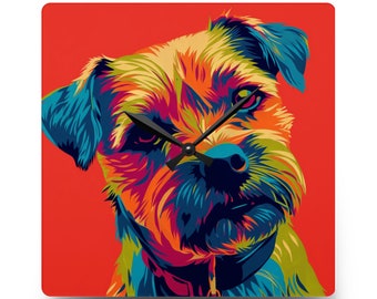 Horloge murale acrylique Border Terrier