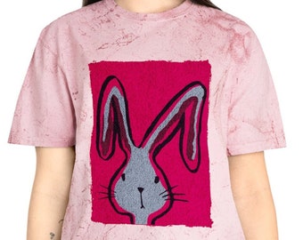 Cute Bunny Rabbit with Pink Design - Unisex Color Blast T-Shirt