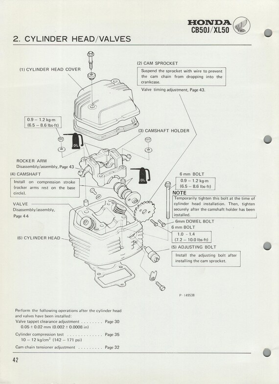Honda CB50J (77-82) Shop Repair Manual & Set-up CB 50 J XL 50
