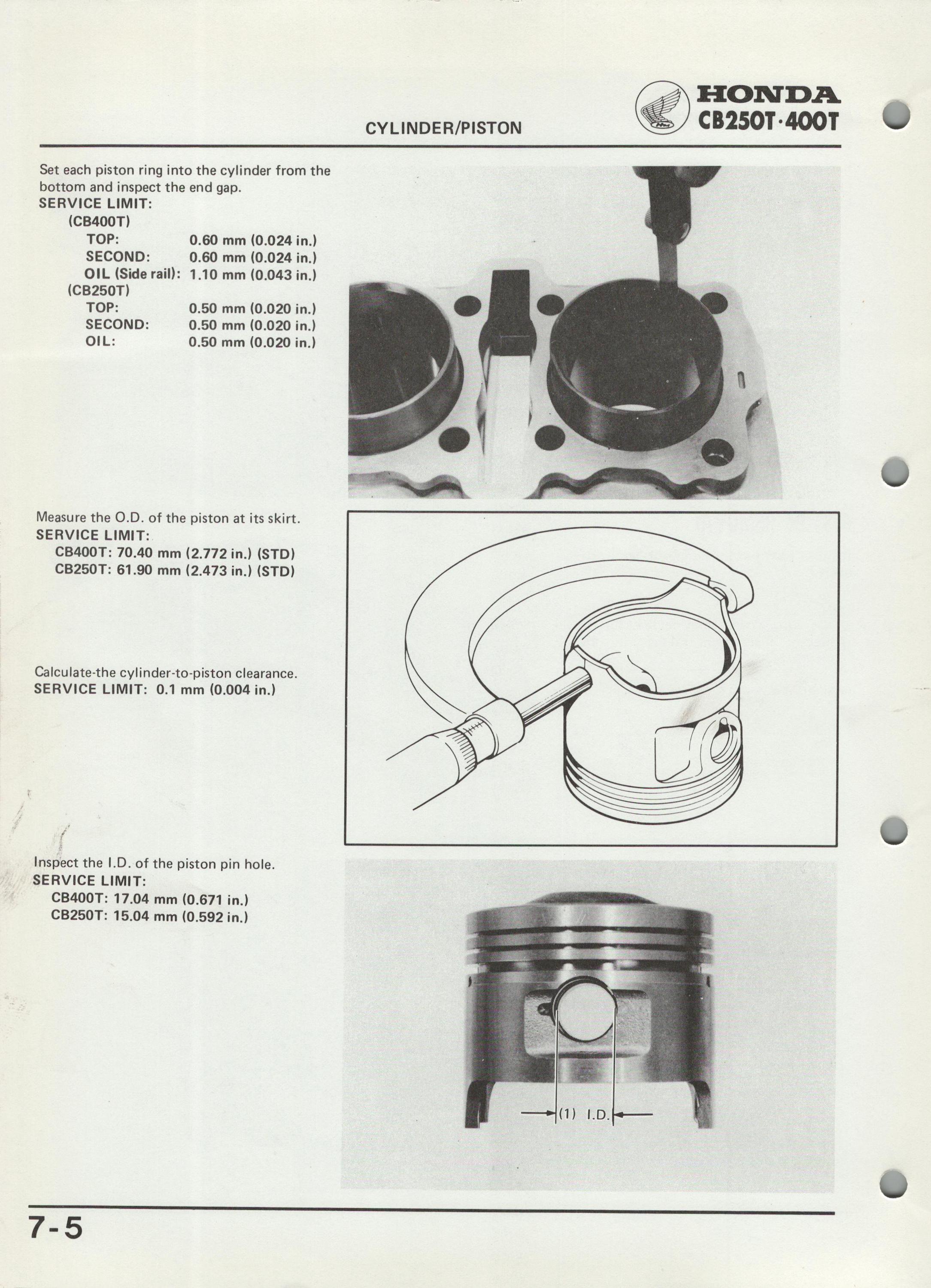 Honda CB250T CB400T (77-78) Shop Repair Manual CB 250 400 T Dream