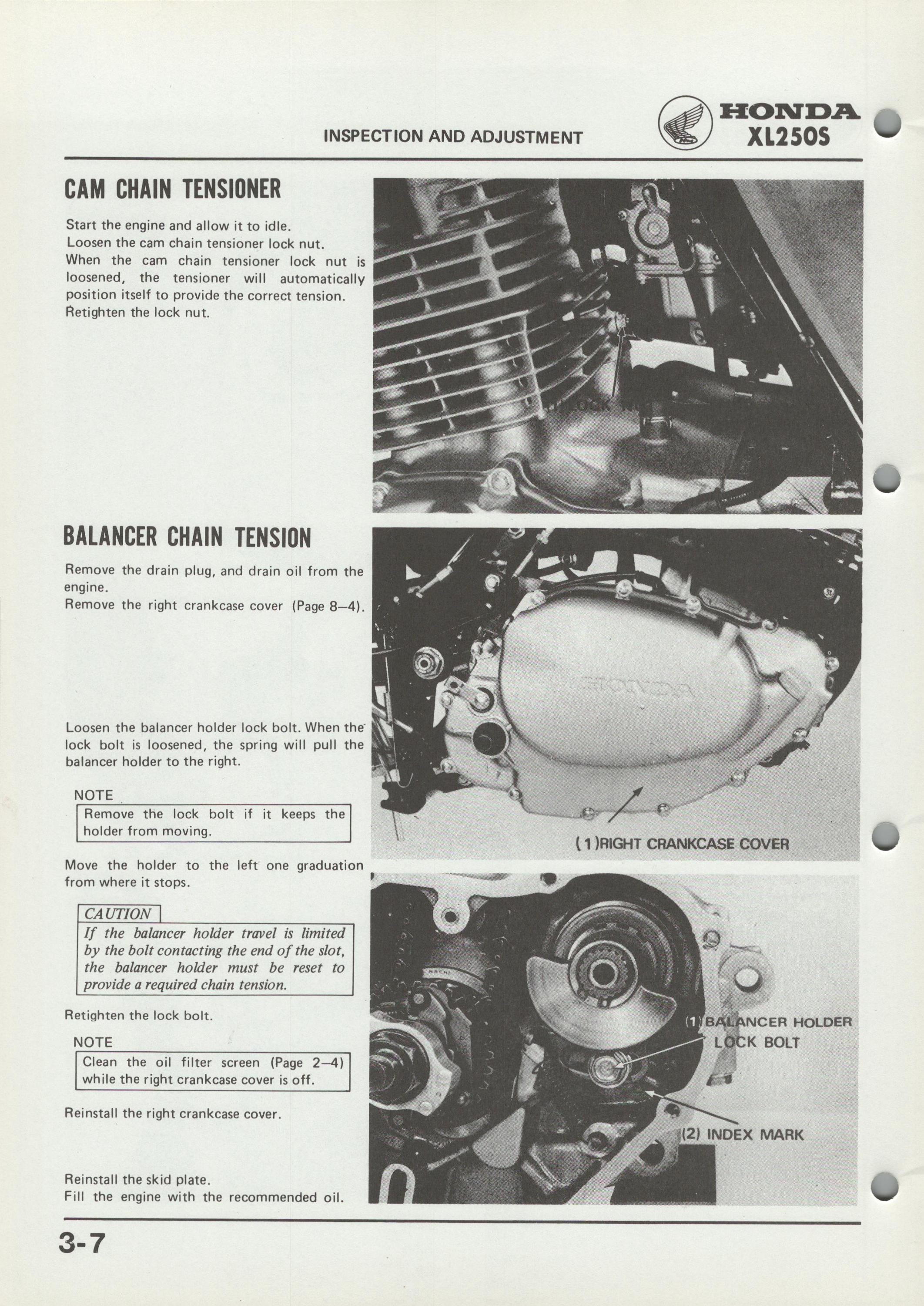 Honda XL250S (78-82) Factory Work-shop Service Repair Manual XL