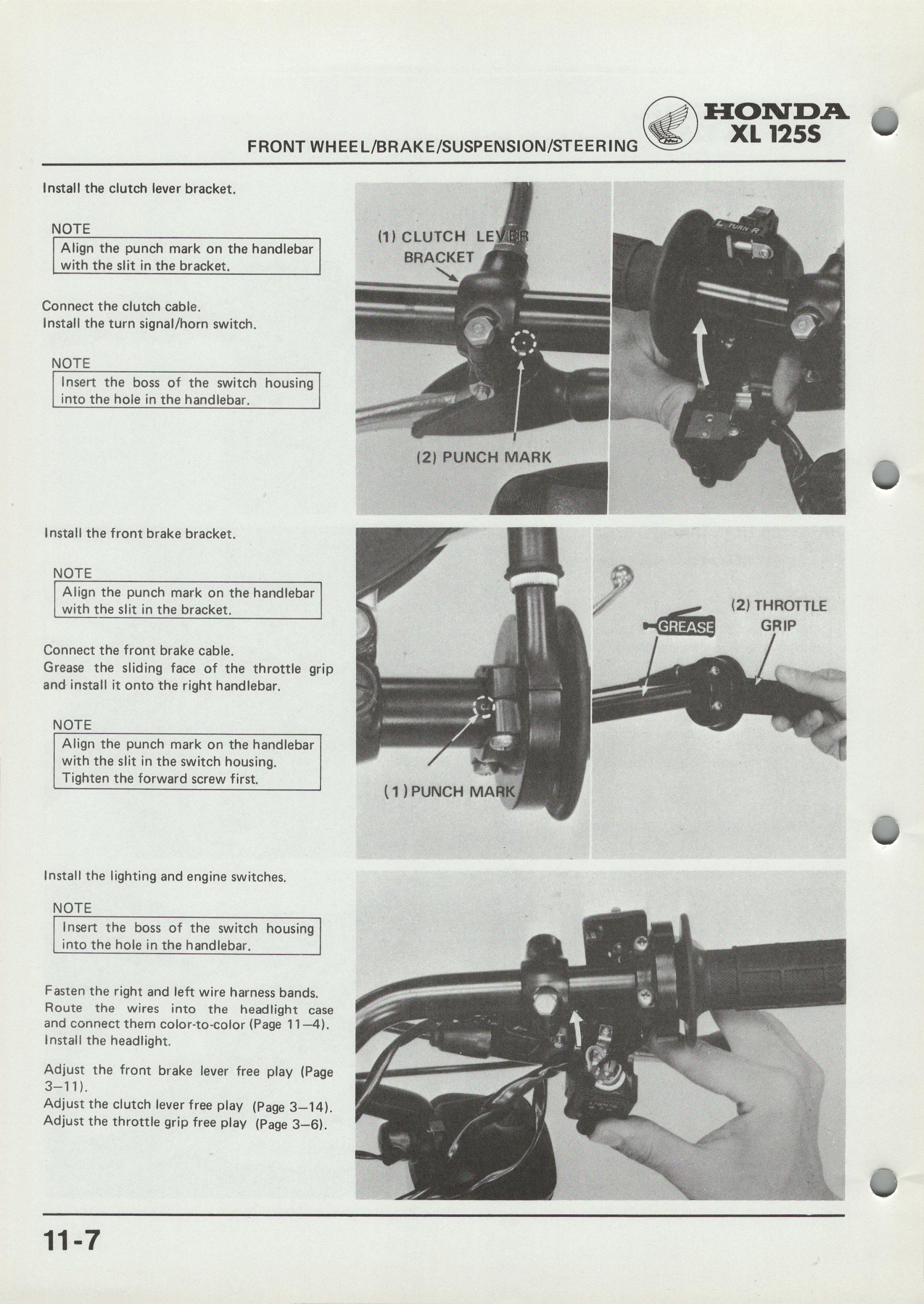 Honda XL125S (79-83) Factory Work-shop Repair Manual & Set-up XL