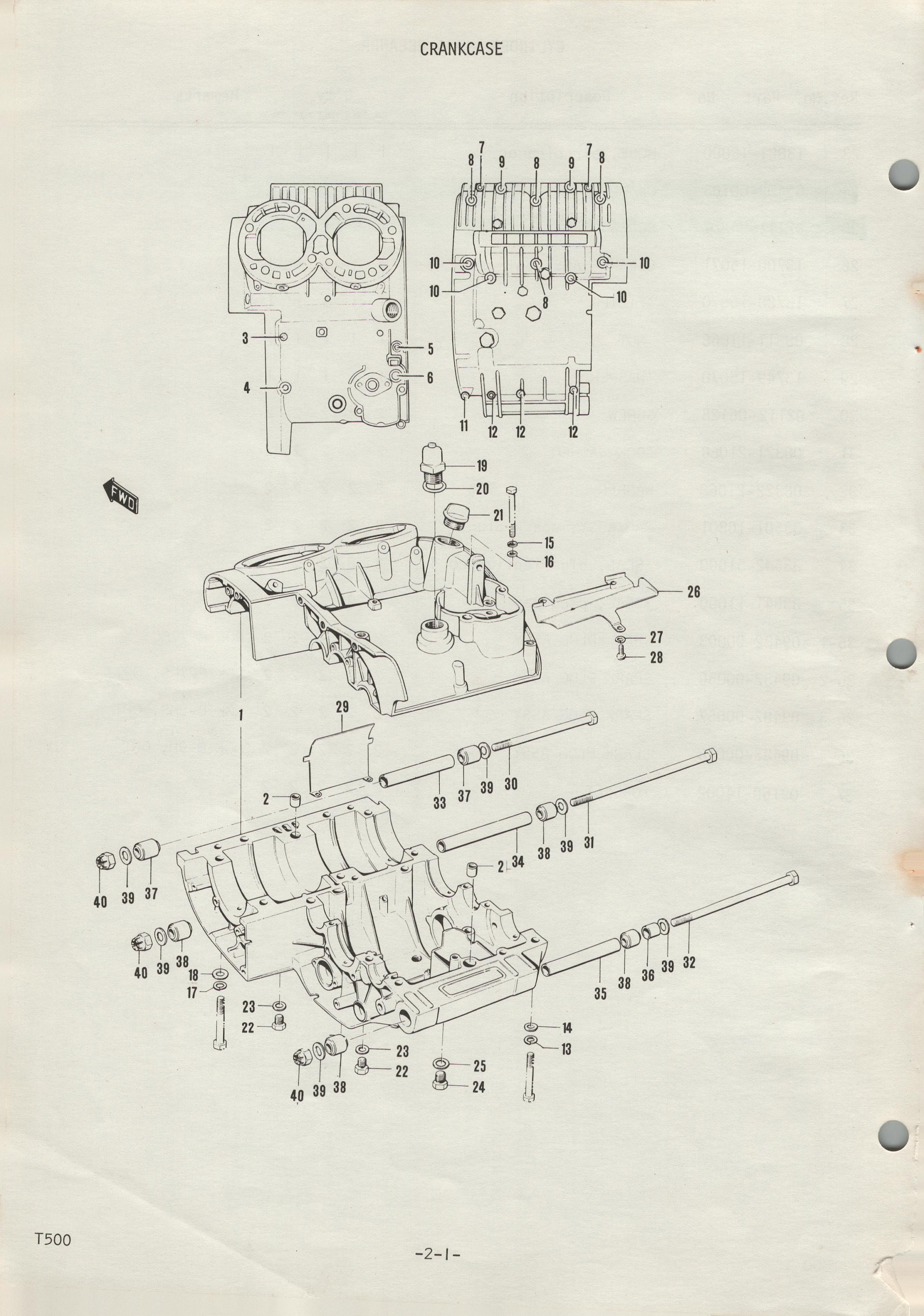 Suzuki T500 (68-72) Parts List Catalogue Book Manual T 500 Cobra
