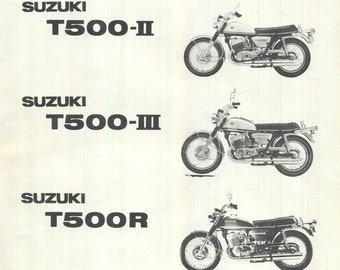 Suzuki T500 (68-72) Parts List Catalogue Book Manual T 500 Cobra