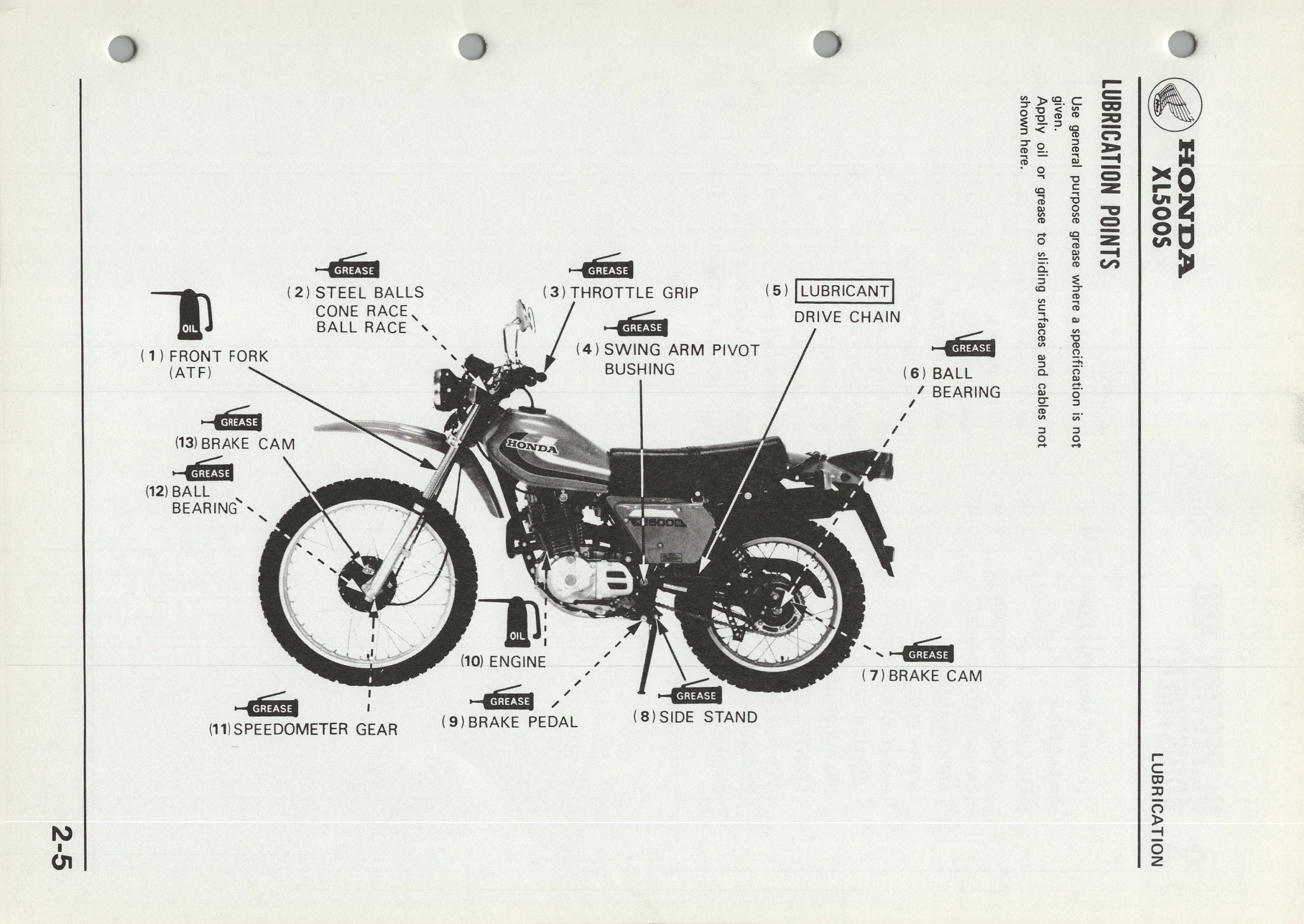 ホンダ XL500S サービスマニュアル HONDA XL500S XL 500 S CYCLESERV WORKSHOP SERVICE MANUAL