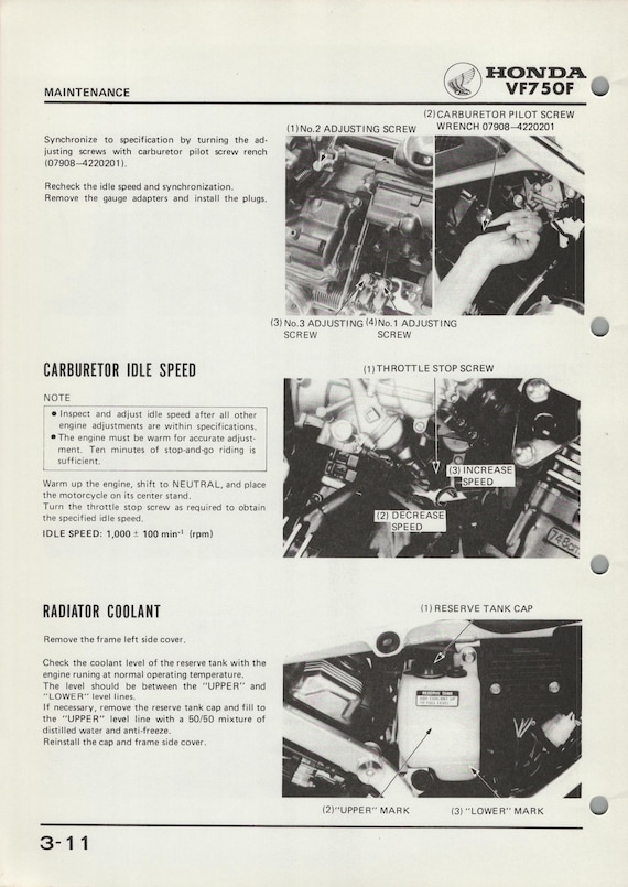 Honda VF750F (83-86) Work-shop Repair Manual VF 750 F RC15 V4 - Etsy