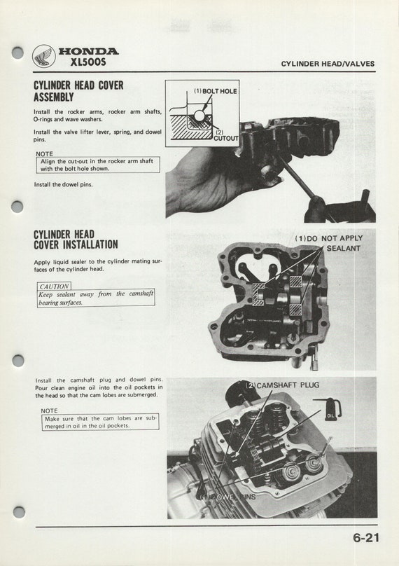 ホンダ XL500S サービスマニュアル HONDA XL500S XL 500 S CYCLESERV WORKSHOP SERVICE MANUAL