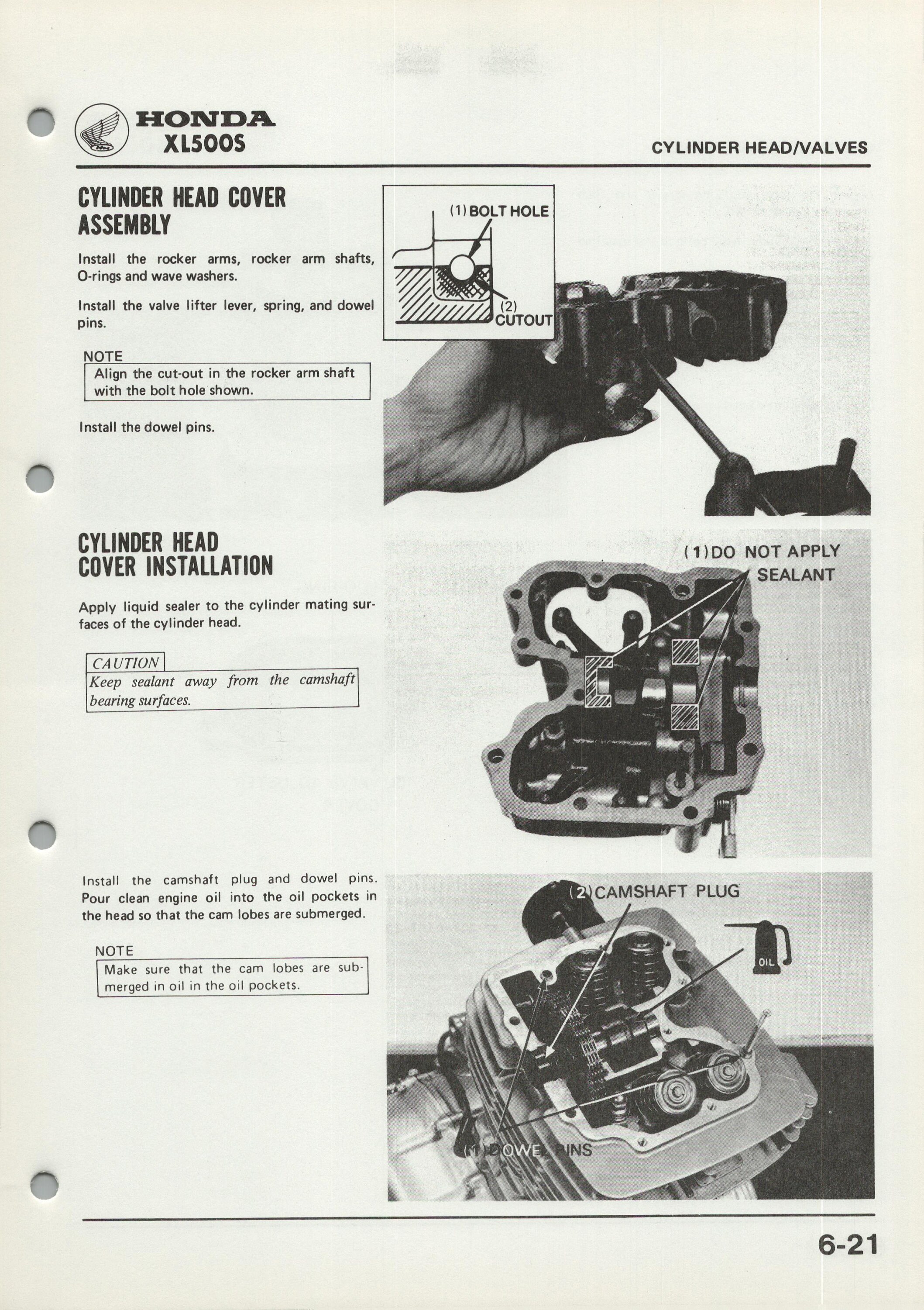 ホンダ XL500S サービスマニュアル 1979-1982 Honda XL500S Service Manual – retro-motorcycle-manuals