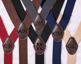 Groomsmen Suspenders for Best Man Gift Groomsmen Gift Grooms Suspenders Wedding Suspenders Genuine Leather Suspenders Wedding Suspenders