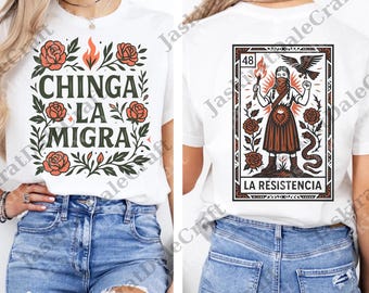 Chinga La Migra png, La Resistencia Latinx Digital File, Abolish Ice Protest png, Latina Activist Chinga La Migra