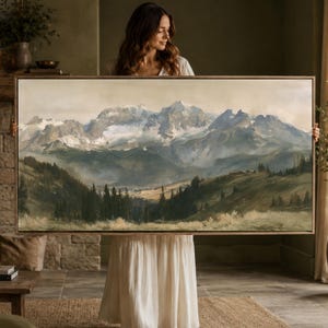 Rocky Mountains Panorama Wall Art | Oversized Colorado Wall Decor