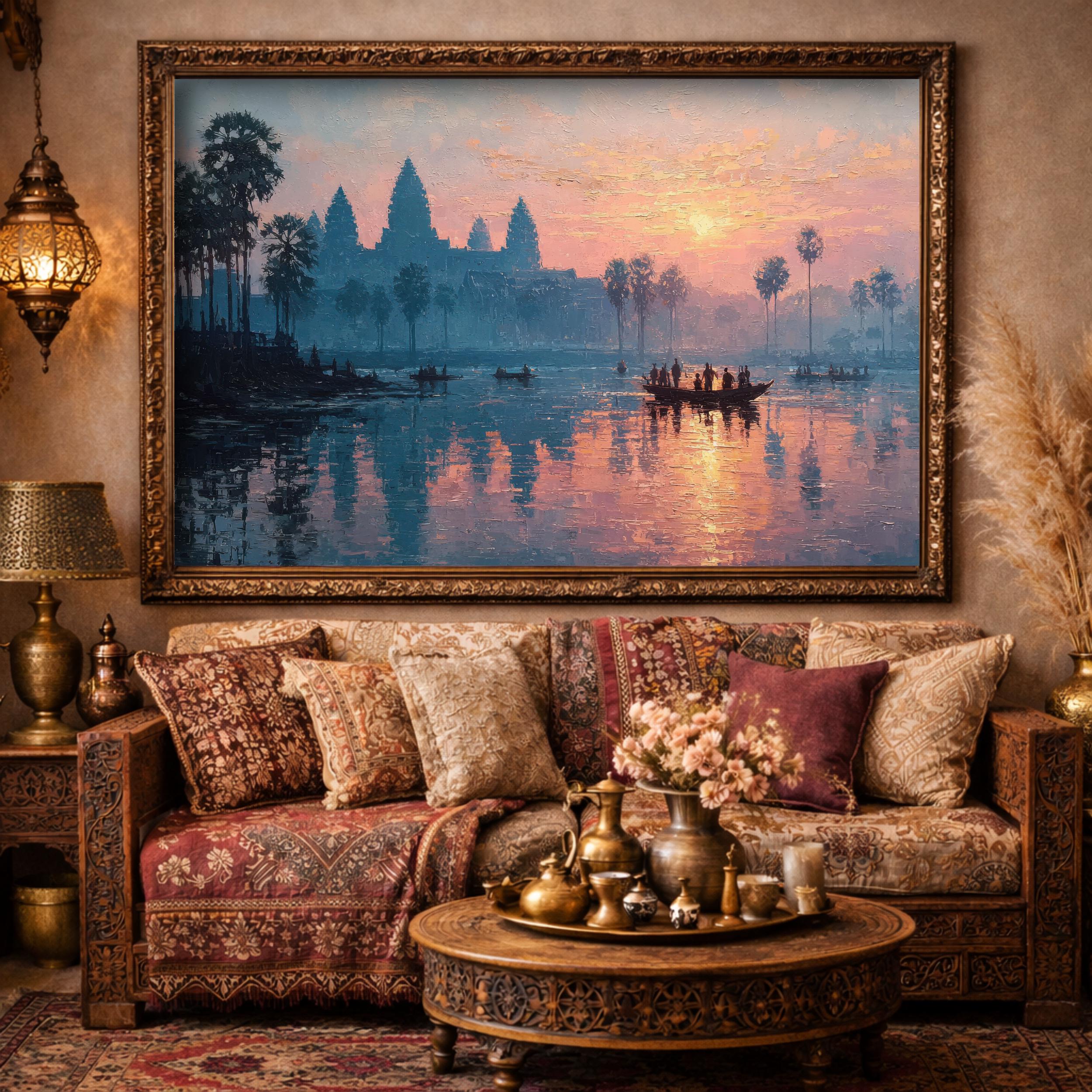 Cambodian oil painting - Etsy 日本