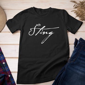 STING Logo T-Shirt, STING Singer Shirts, Sting Vintage shirt, Rock Music Shirts, Sting Retro Shirt, Desert rose, Sting nothing like the sun