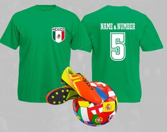 Mexico Football Shirt, Mexico National team Football shirt, Custom Name Football Shirt, Custom Football Shirt, Soccer Shirt, Soccer Jersey