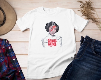 Princess Leia Rebel David Bowie Shirt, Princess Leia Shirts, Star Wars Shirt, David Bowie Shirts, David Bowie Rebel Shirt, Rock T-Shirts