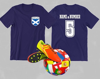Scotland National Team, Custom Football Shirt, Scotland Football Shirt, Custom Name Football Shirt, Soccer Shirt, Soccer Jersey, Football