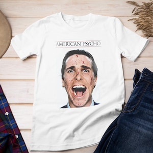 American Psycho Shirt, American Psycho Movie Shirts, Patrick Bateman shirt, Movie T-shirts, Horror Movie T-shirts, scream movie shirts