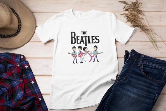 The Beatles Cartoon Shirt, Beatles Band Shirts, Music Shirts, 90s Vintage Beatles Shirt, The Beatles Fan T-Shirt, Rock Band The Beatles