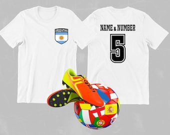 Argentina National Team, Custom Football Shirt, Argentina Football Shirt, Custom Name Football Shirt, Soccer Shirt, Soccer Jersey, Football