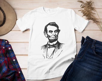 Abraham Lincoln T-Shirt, Patriotic USA President Graphic Tee