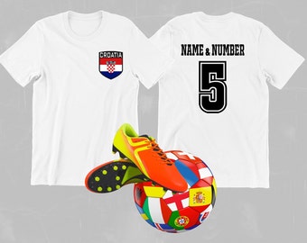 Croatia National team Football Shirt, Custom Name Croatia Shirt, Custom Football Shirt, Soccer Shirt, National Team Shirt, Football Team