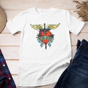 Bon Jovi Logo Shirt, Bon Jovi Vintage shirt, Bon Jovi Rock Band, Bon Jovi Fan Shirt, Rock t-shirt, Music T-shirts, Rock bands shirts