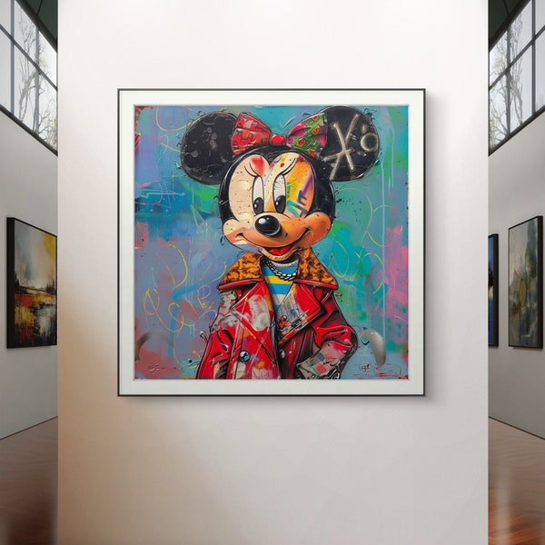 Minnie Mouse | Pop Art | Digital Art Print | Wall Art | AI Generated | AI Art | Digital Download | Home Decor | Printable Art