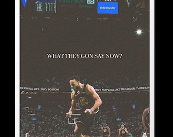 Steph Curry NBA Poster Graphic NBA Basketball Sports Fan Golden State Warriors