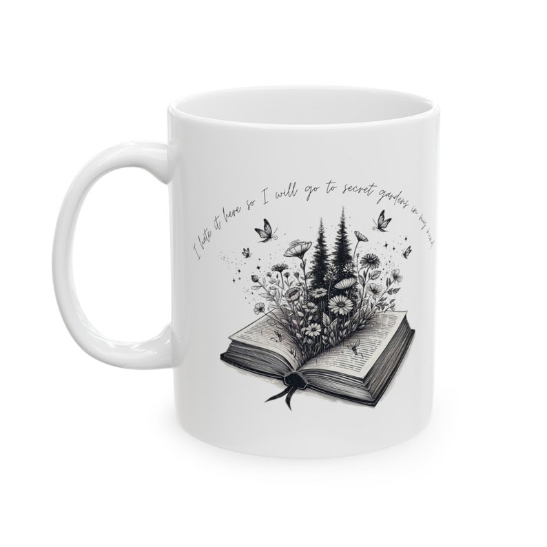 Secret Garden Book Mug: Tortured Poets Lyrics Coffee Cup image 2