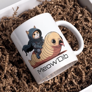 Meow&#39;Dib Kaffeebecher: Lustige Wortspiel Keramikbecher