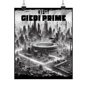 Visit Giedi Prime Dune Matte Vertical Poster, Harkonnen Planet Poster, Dune Movie Merchandise, Best Selling Dune, Gift For Movie Lovers