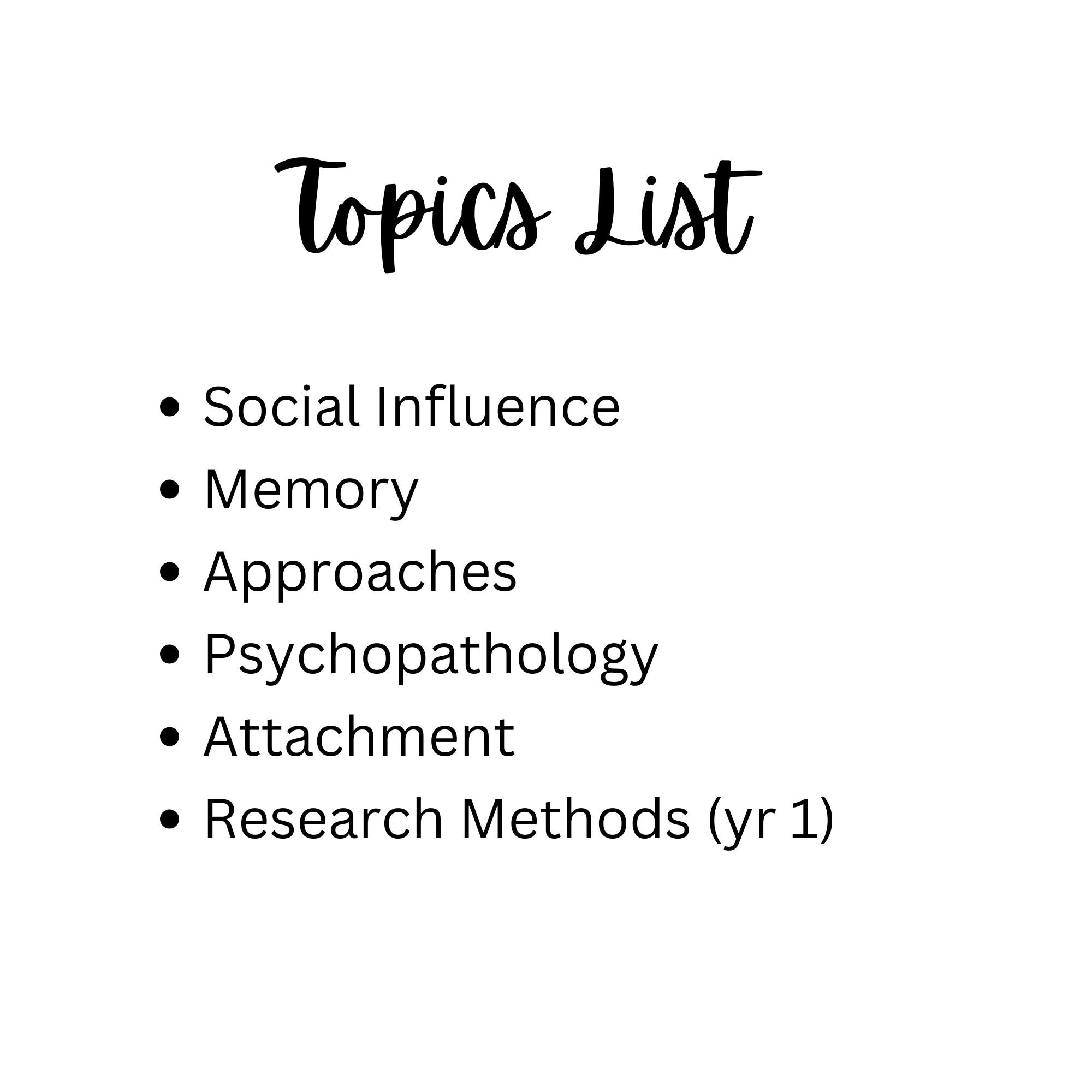 A Level Psychology Notes: Year 1 AQA Revision Guide (PDF) | Complete ...