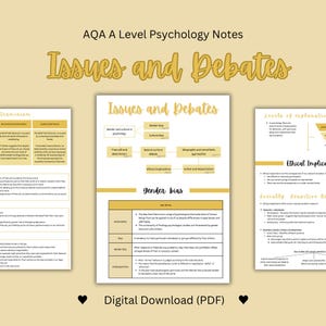 AQA A level Psychology A* Notes - Issues and Debates | comprehensive revision guide