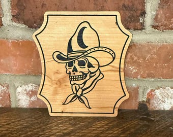Sheriff Skull Cowboy Flash Wall Decor