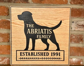 Pet Family Custom Wood Sign