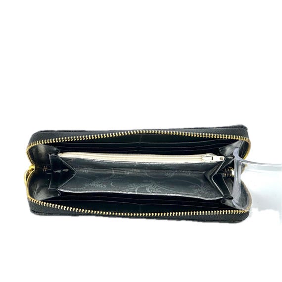 Michael Kors Python Embossed Zip Around Black Lea… - image 3