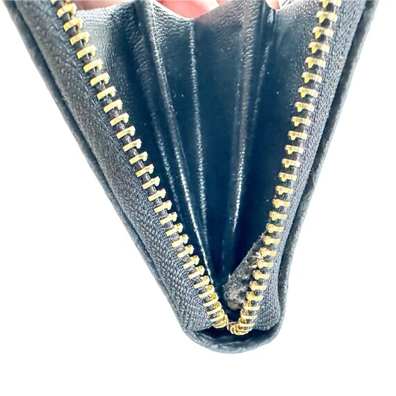 Michael Kors Python Embossed Zip Around Black Lea… - image 6