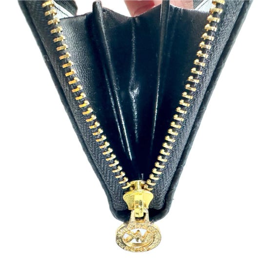 Michael Kors Python Embossed Zip Around Black Lea… - image 5